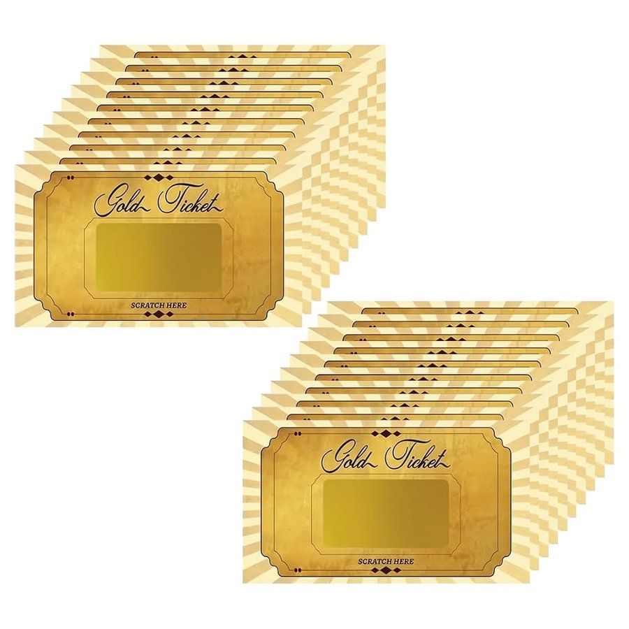 20 pezzi Biglietti D'oro Voucher, Buono Regalo, Buoni Regalo da Riempire con Adesivi da Grattare, Biglietti da Grattare e Buono fai da te, Biglietto Auguri Matrimonio, Regalo Personalizzato