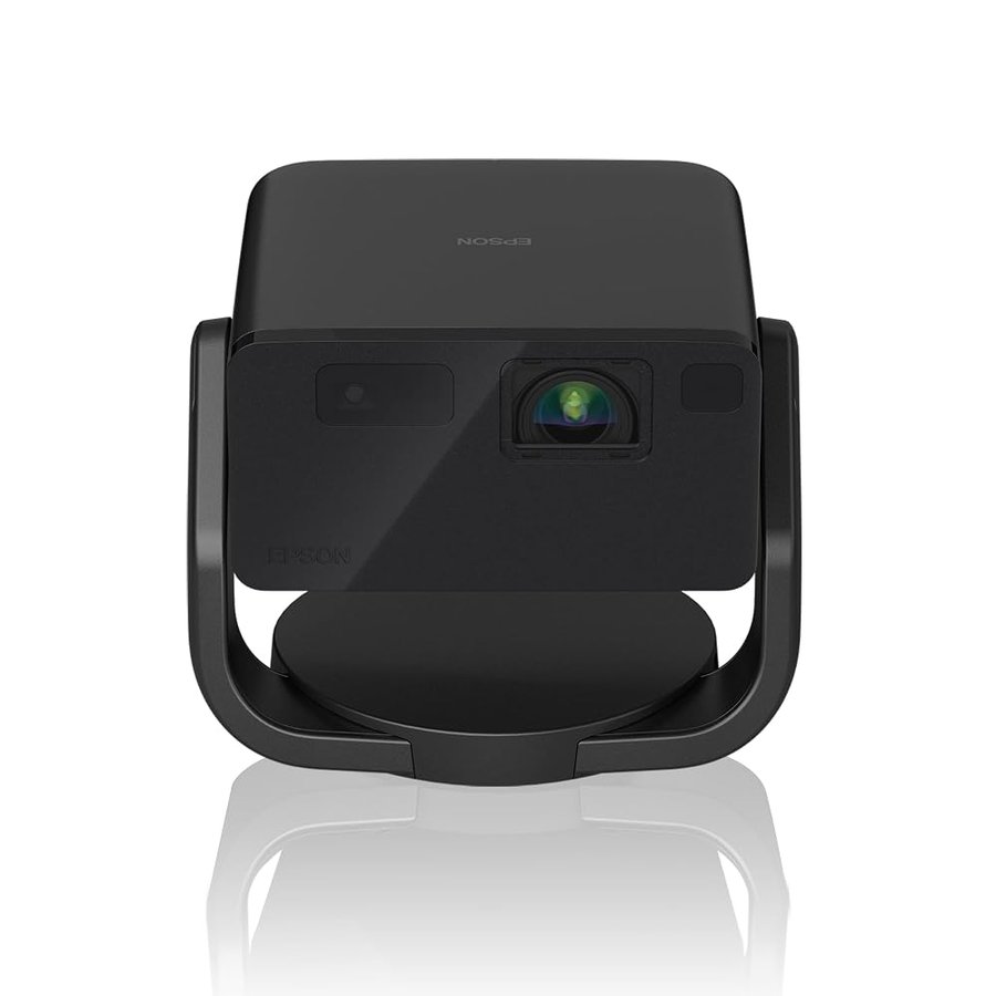 Epson EF-22B | Mini videoproiettore laser portatile Full HD | Google TV | Altoparlante Bluetooth da 5W | Tecnologia 3LCD | 1.000 lumen | Display 150 pollici | Uso interno/esterno | Nero metallizzato
