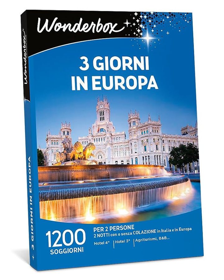 WONDERBOX - Cofanetto Regalo - 3 Giorni in Europa - per 2 Persone