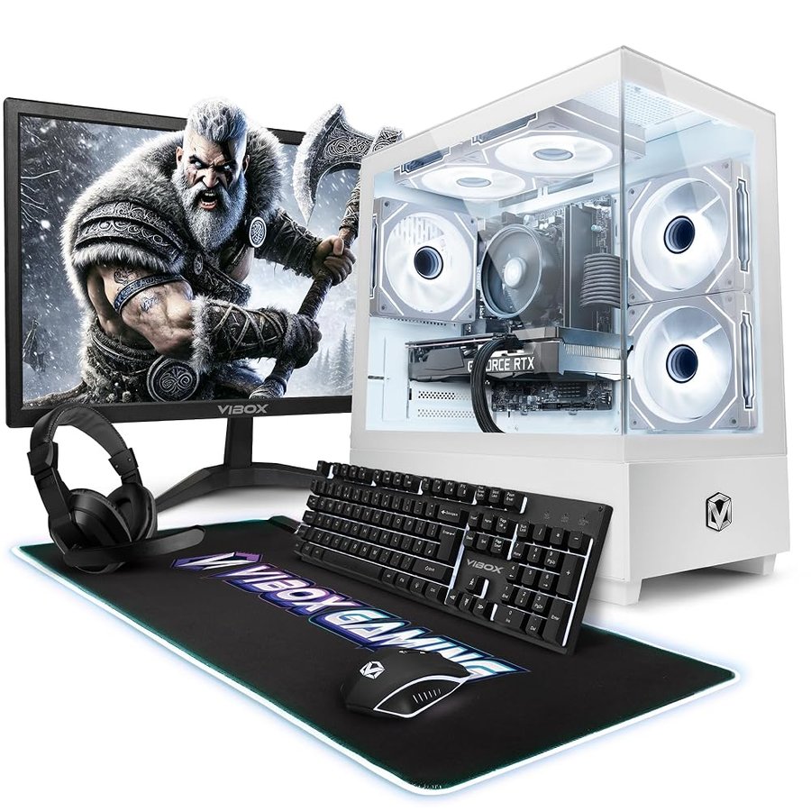 Vibox V-178 PC Gaming Completo • Schermo da 23 pollici • AMD Ryzen 5 5500 6 cores • Nvidia RTX 5060 Ti 8GB • 16GB RAM • 1TB SSD • Windows 11 • WiFi 6 + Bluetooth 5.4