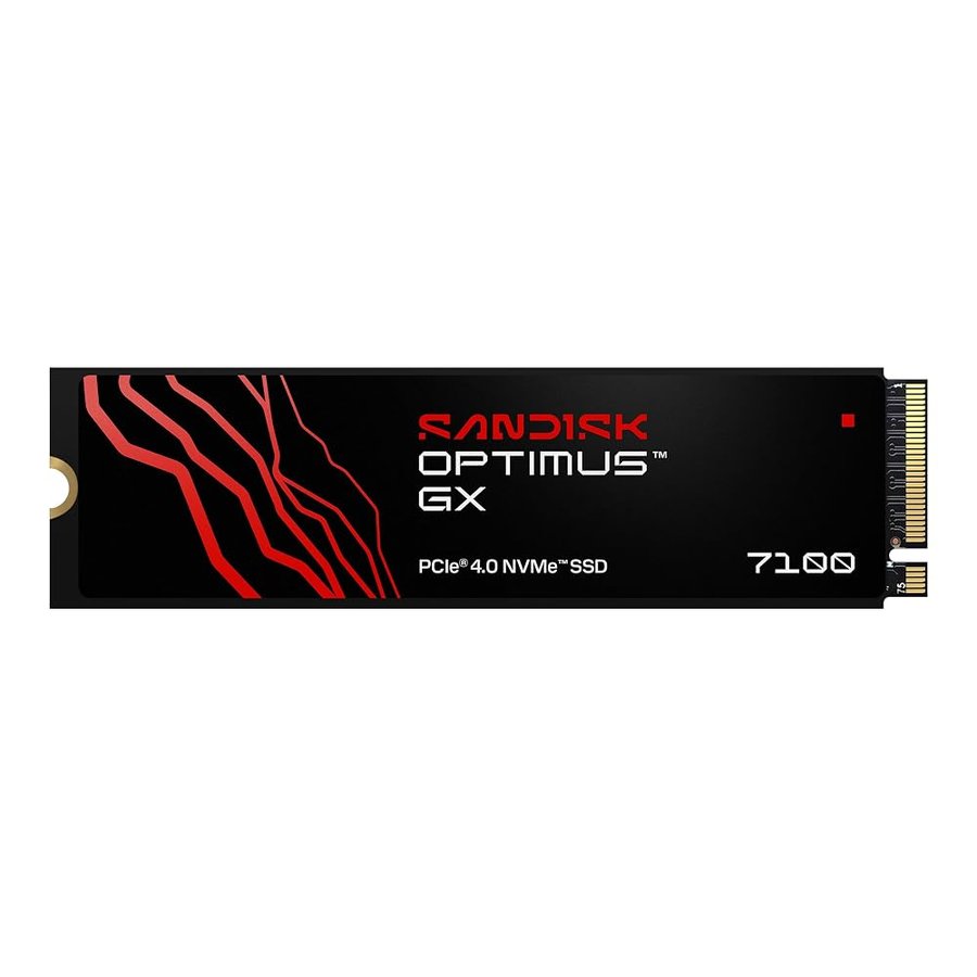 SANDISK Optimus GX 7100 NVMe SSD 1 TB (fino a 7.250/6.900 MB/s velocità di lettura e scrittura sequenziale, PCIe 4.0, M.2 2280, BiCS TLC 3D CBA NAND, SANDISK DASHBOARD)