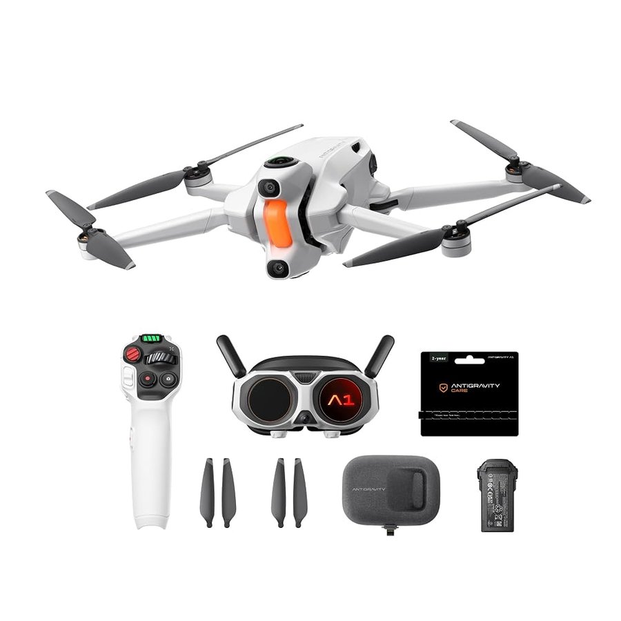 Antigravity A1 – Drone 360 8K, volo immersivo, Punta e vola per adulti, bambini e principianti, anticollisione, 249g e pieghevole, Deep Track, ritorno automatico, vola fino a 10km, editing automatico