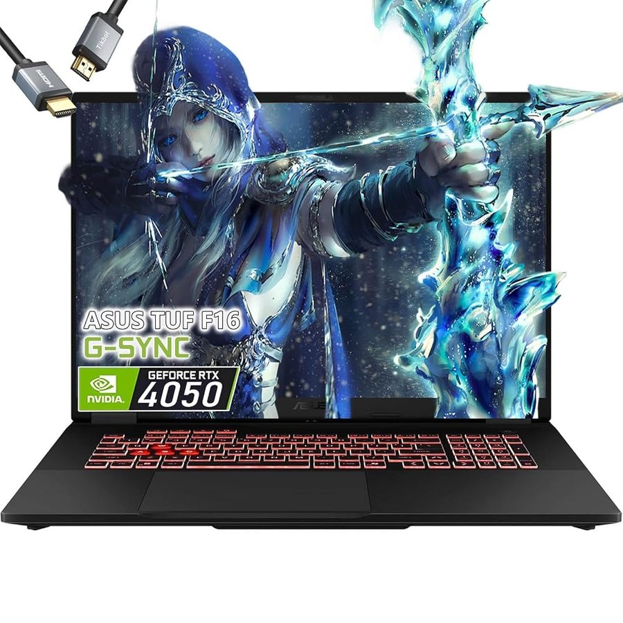 ASUS TUF A16 Gaming Laptop - AMD Ryzen 5 7535HS Beat i7-10875H - RTX 4050-32GB RAM| SSD 1TB -Tastiera retroilluminata RGB - 16" WUXGA 144Hz -Windows 11 -Editing video -Portatil Gamer PC