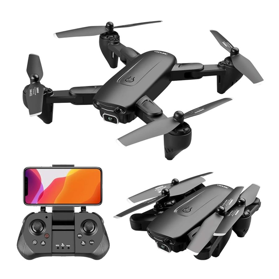 Drone GPS 5G WiFi HD FPV Drones Brushless Power Professional Auto Return Home Follow Me RC Drone Quadcopter Toys for Adults/Beginners(4K 2* Battery)