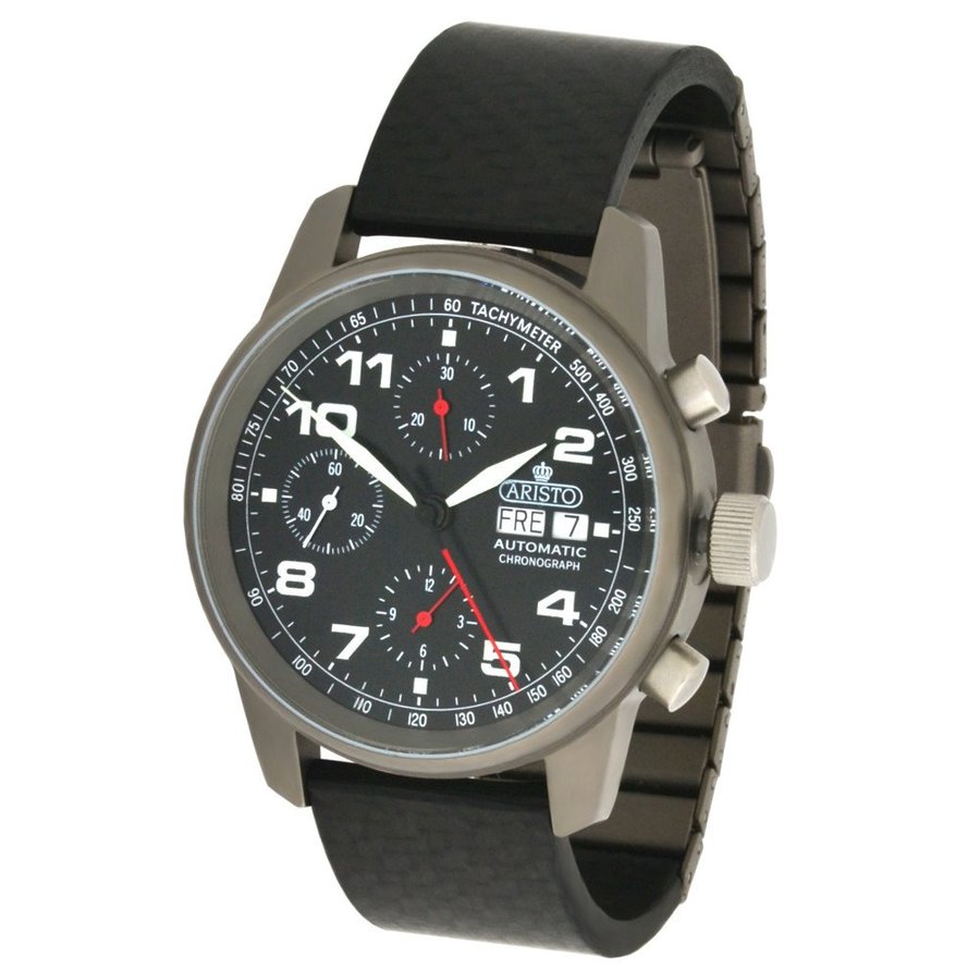 Aristo Vigilanza automatica unisex cronografo titanio carbonio 5H99 ETA 7750 Swiss Made