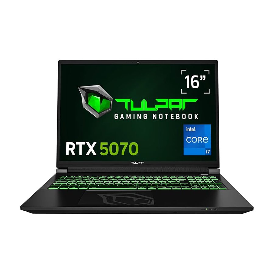TULPAR T6 V3.6.1 Gaming Laptop | 16'' FHD+ 1920X1200 165Hz IPS Display LED | Intel Core i7 14700HX | 32GB RAM | 1TB SSD | Nvidia RTX 5070 | Windows 11 Gaming Notebook