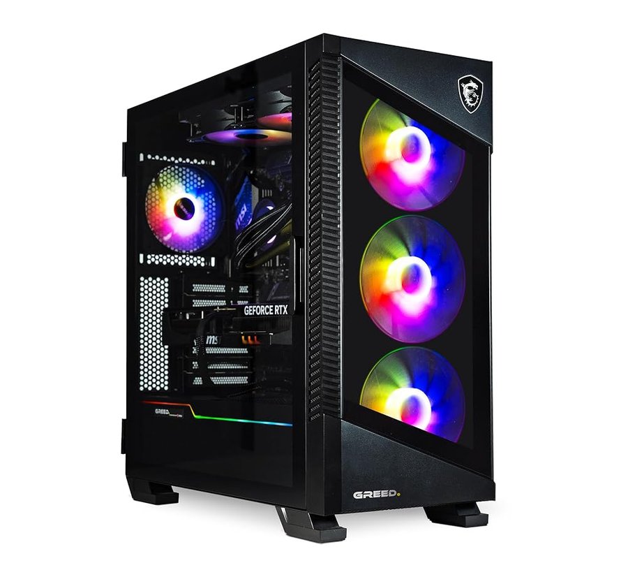 Greed® MK5 Pro - Gaming PC - Intel Core i9 12900KF + RTX 5080 16GB - computer con Raytracing & 4K - 5,2 GHZ - 32 GB RAM DDR5-2TB SSD - WLAN + Win 11 Pro