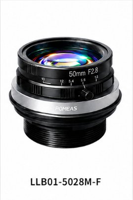 LLB01-5028M-F 0.1X 50mm F2.8 F Mount Line Scan Lens For Industrial Machine Vision Imaging And Inspection