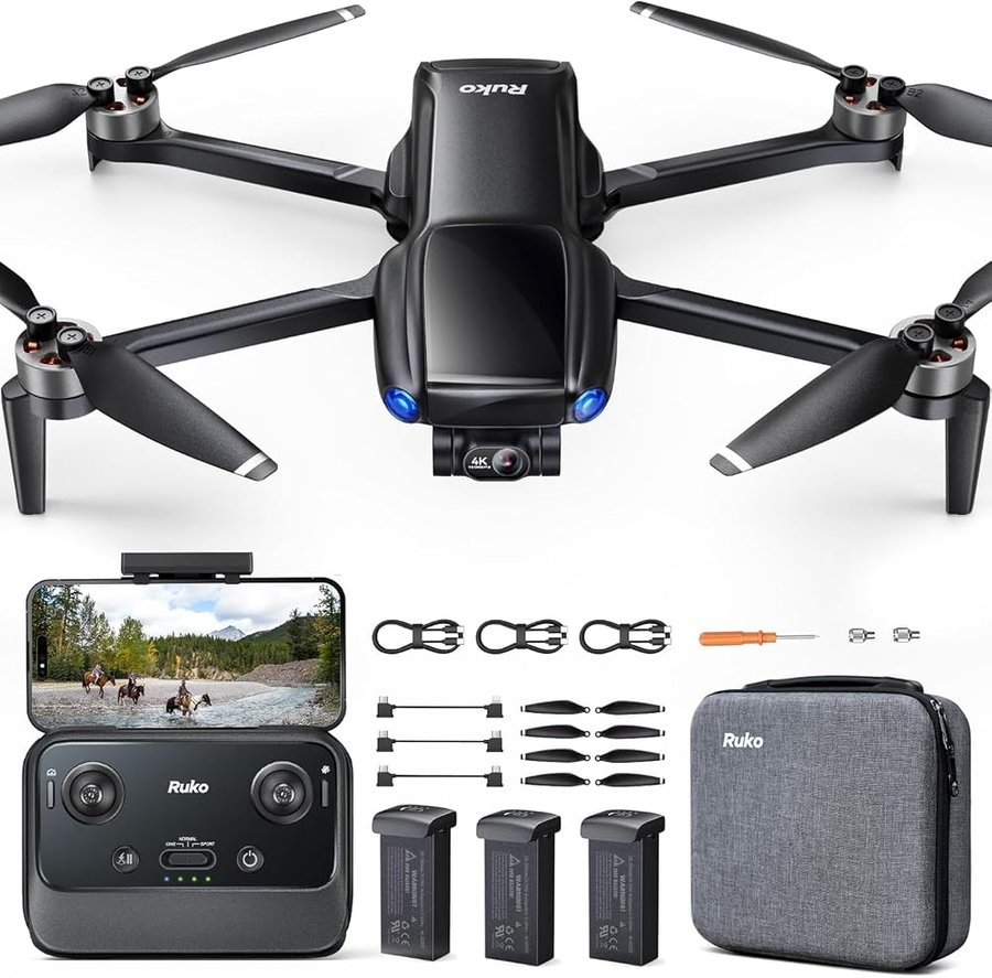 Ruko U11MINI 4K Drone con Camera Professionale, 96 Min Volo