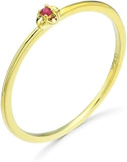 Anello nuziale in oro giallo 18 carati blu zaffiro rotondo, anello sottile semplice fiore zaffiro/smeraldo/rubino anelli donna