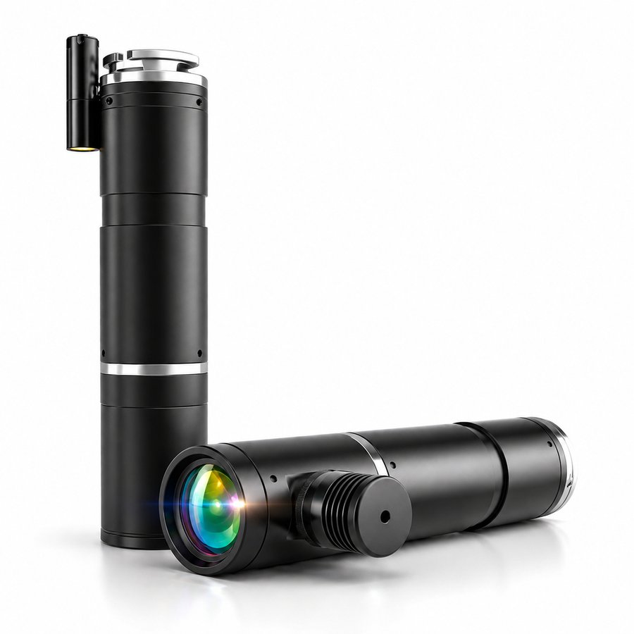 High Precision Pomeas 4K Microscope Lens 0.68x-5x Continuous Zoom Lens For Machine Vision System Digital Optical Measuring