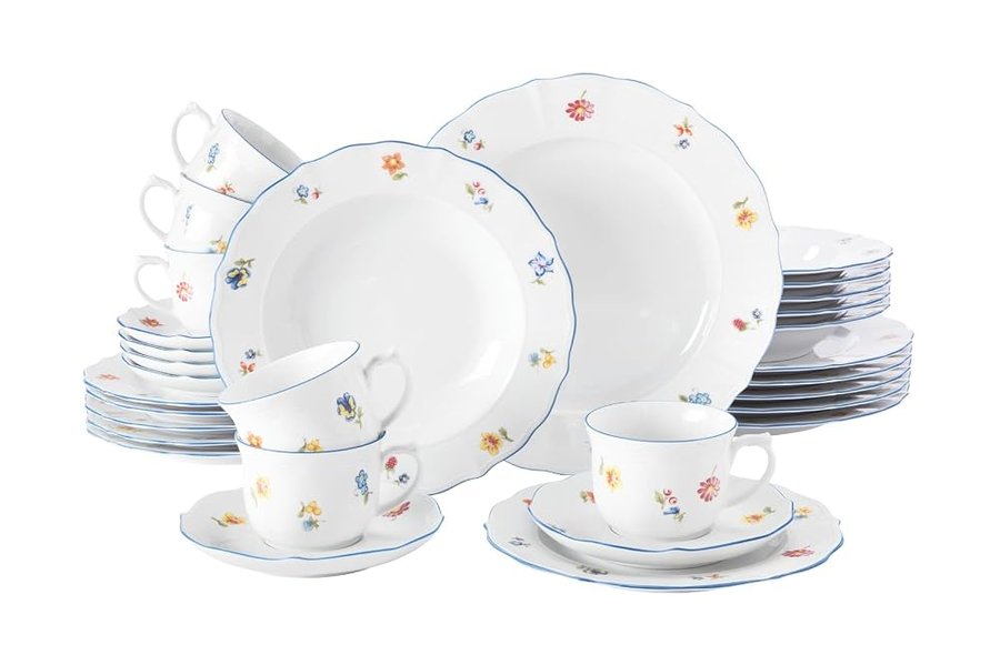 Seltmann Weiden, Servizio Combinato, Porcellana, Bianco, 0