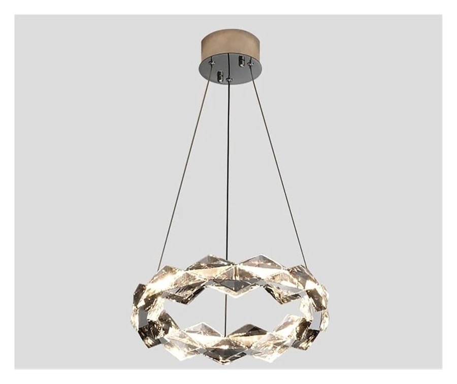 Lampadario di Cristallo di Lusso a LED Ristorante Soggiorno Camera da Letto Lampadario di Cristallo di Lusso, Lampadario a soffitto con Illuminazione a Sospensione