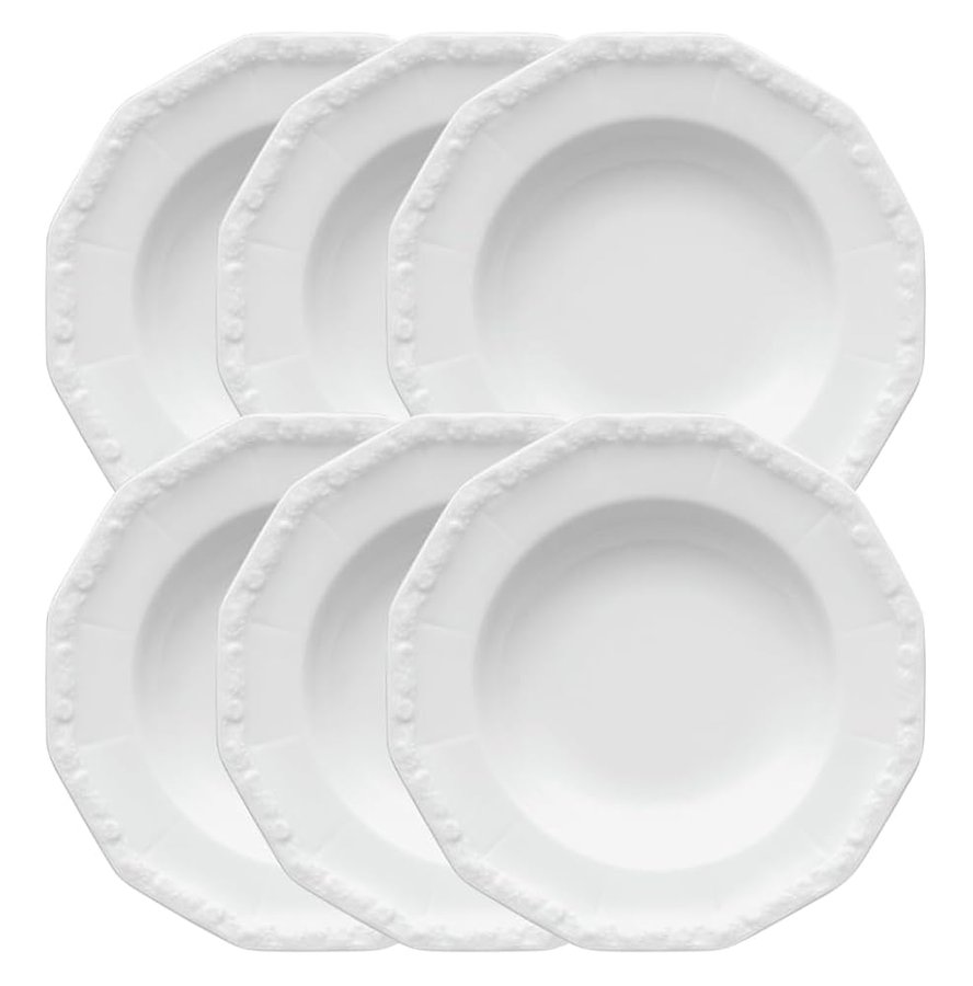 Rosenthal Maria - Set di piatti fondi, 6 pezzi, colore: Bianco