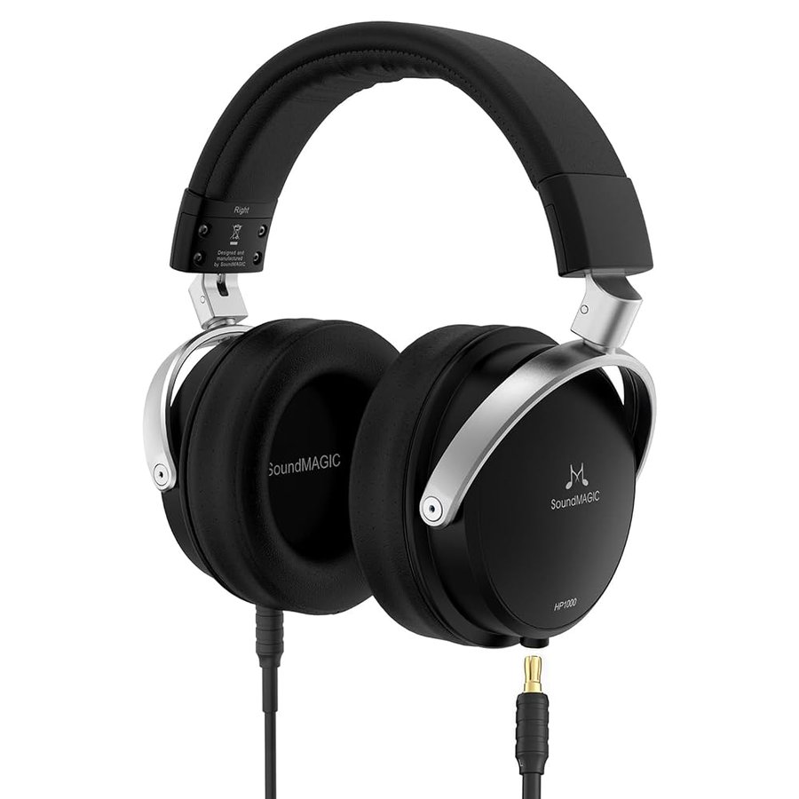 SoundMAGIC HP1000 Cuffie Over-Ear Chiuse, HiFi per Audiofili, Nero