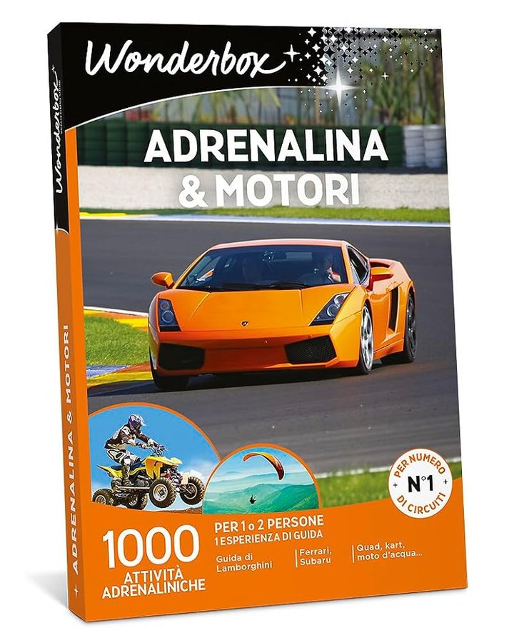 WONDERBOX - Cofanetto Regalo - Adrenalina Motori - per 1 o 2 Persone
