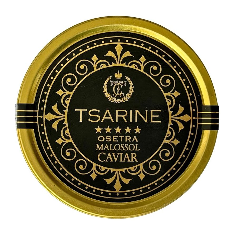 Caviale Nero 100g | Caviale di storione | Caviale di pesce | Caviale Malossol | Brand: Caviale TSARINE | Sapore delicato con un finale unico