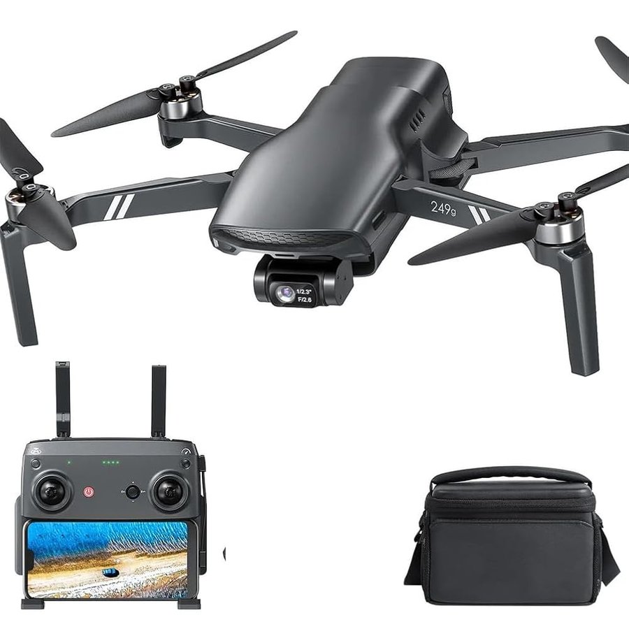 Triple Battery,Drone GPS HS900 da 249 g, Fotocamera 4K, Giunto cardanico Senza spazzole a 3 Assi, Foto da 48 MP, Portata 20000 Ft Follow Me Smart Return Drone per Fotografia Aerea Esterna