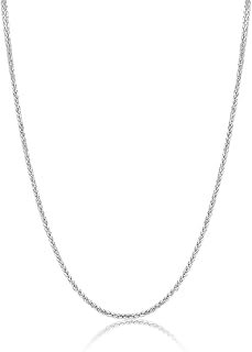 Collana in oro bianco 18 carati/750 con taglio diamantato, lunghezza a scelta