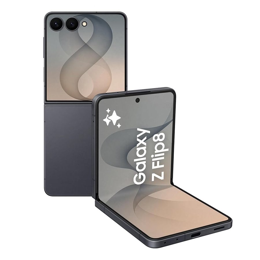 Samsung Galaxy Z Flip8, 256GB, Graphite [Versione Italiana] | 3 anni di Garanzia, Selfie Camera 50MP, Now Brief, Assistente Foto, FlexWindow Personalizzata, Batteria 4300 mAh, RAM 12GB