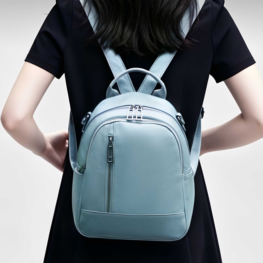 Womens Fashionable Versatile Casual Backpack With Wide Shoulder Straps