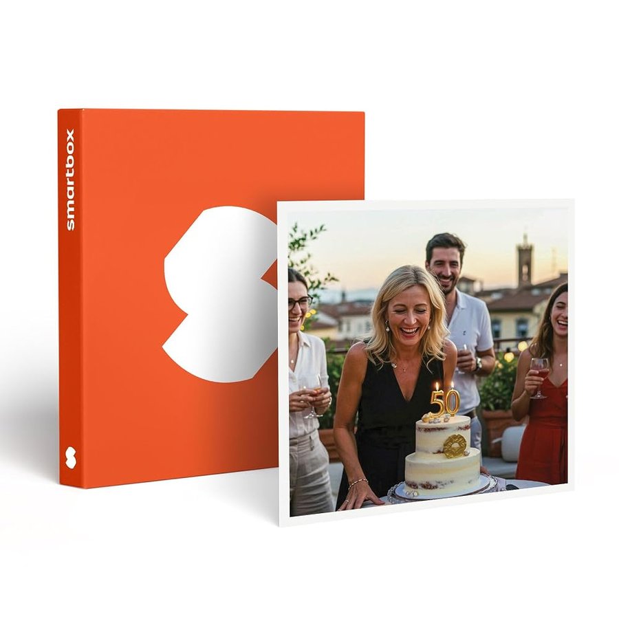 Smartbox - Cofanetto regalo Buon 50 compleanno! - Idea regalo originale - Un soggiorno, una cena, un trattamento benessere o un'attività sportiva fino a 4 persone