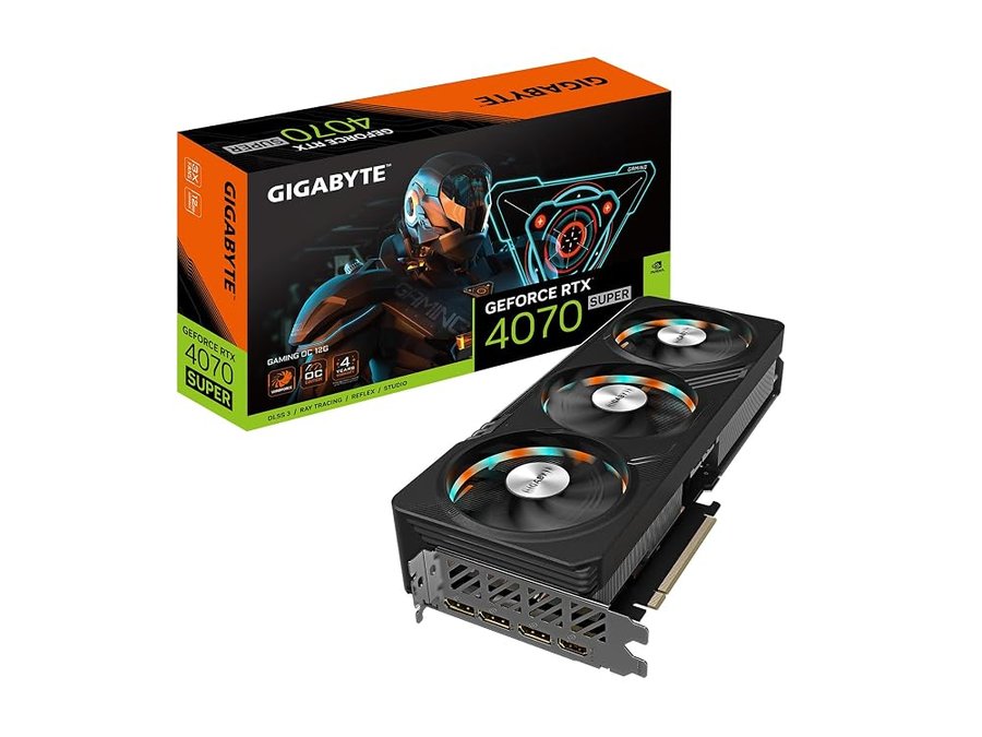 GIGABYTE GeForce RTX 4070 Super Gaming OC 12G Scheda Grafica, 3X Ventole WINDFORCE, 12GB 192-bit GDDR6X, GV-N407SGAMING OC-12GD Scheda Video