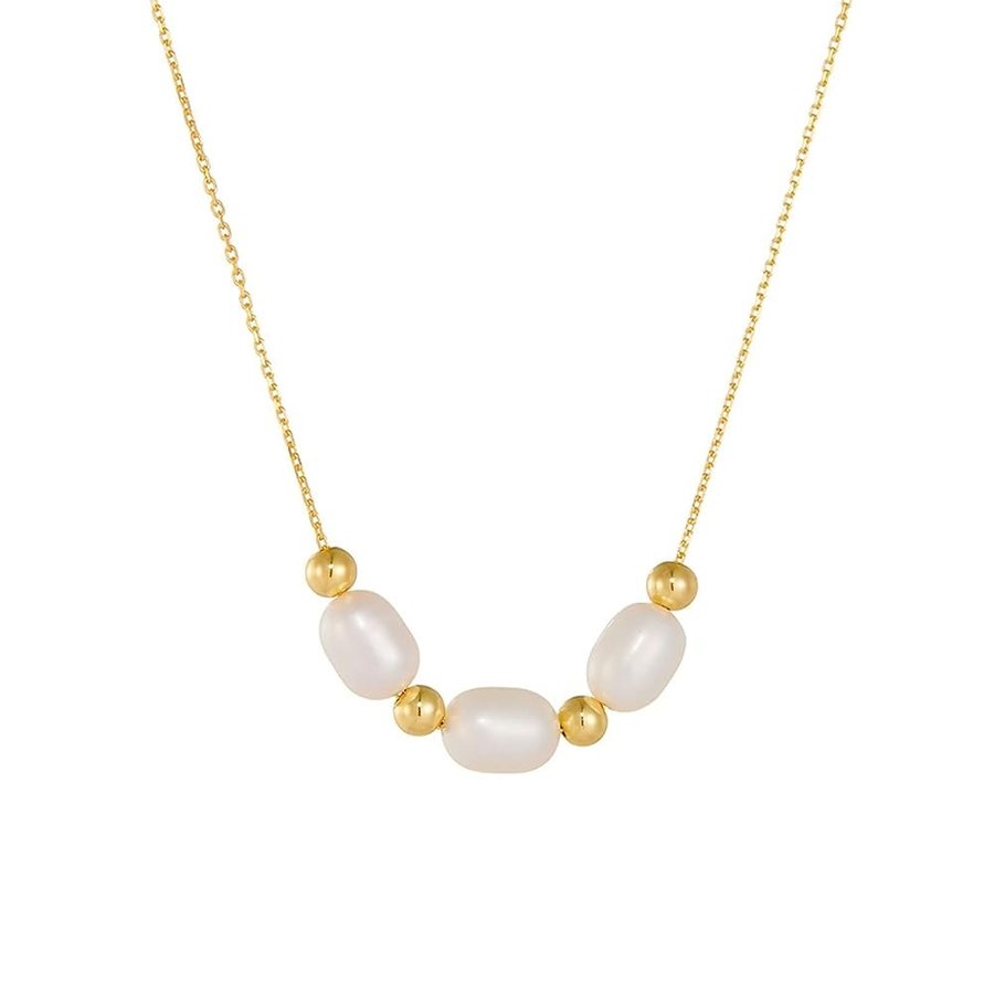Collana Ciondoli Oro 9 Carati / 14 Carati / 18 Carati Donna, Perlas e Perline, Donna Collane Oro