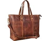 STILORD “Emmeline” Grande Borsa Shopper in Pelle Borsa da Lavoro Vintage Elegante Borsa a Tracolla Business Bag per PC da 13,3 Pollici Borsa a Spalla Colore:marrone medio
