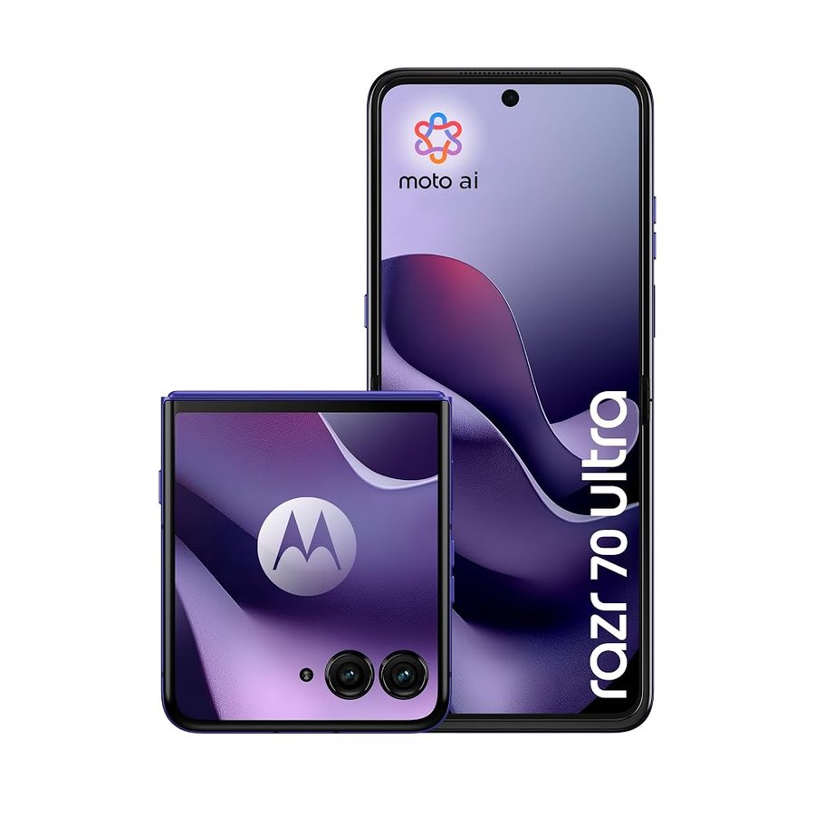 Motorola razr 70 ultra con Moto AI (16/512GB, 50+50MP, selfie 50MP, display esterno 4.0" interno 7" Extreme AMOLED 165Hz, Qualcomm Snapdragon 8 Elite, 5G, Dual SIM, Android 16), PANTONE Orient Blue