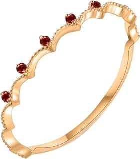 Anello spesso in oro 14 carati, grazioso anello a forma di corona con diamante naturale/rubino/zaffiro, per feste di famiglia e matrimoni