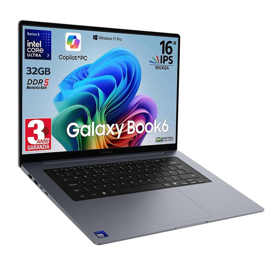 Samsung Galaxy Book6 Copilot+ Laptop 32Gb, Intel Core Ultra 7 355 16" WUXGA