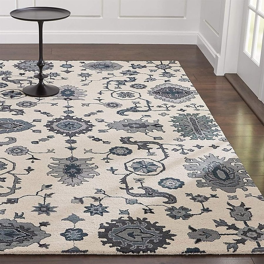 Carle Bianco Tradizionale Stile Persiano Fatto a Mano 100% Lana Tappeti & Tappeto, Lana, Bianco, 275x365 cm - 9x12 ft