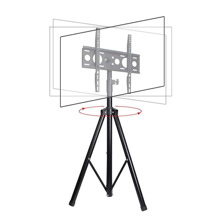 Supporto TV Regolabile, Supporto TV Portatile, Supporto da Pavimento per Display Regolabile in Altezza, Compatibile con schermi Piatti OLED LCD LED da 32-55 Pollici, Staffa TV per casa e Ufficio