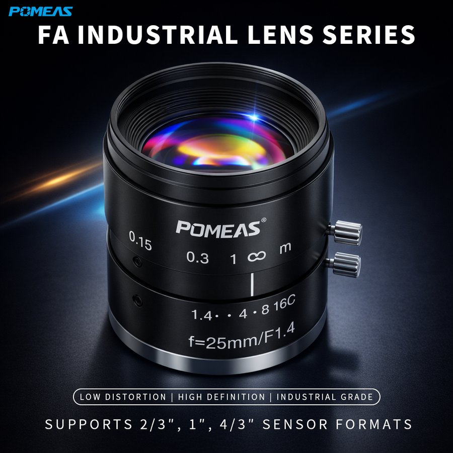 LFE-2514M 25mm F1.4 5MP Fixed Focal Length Machine Vision Lens For 2     3 Inch Industrial Cameras