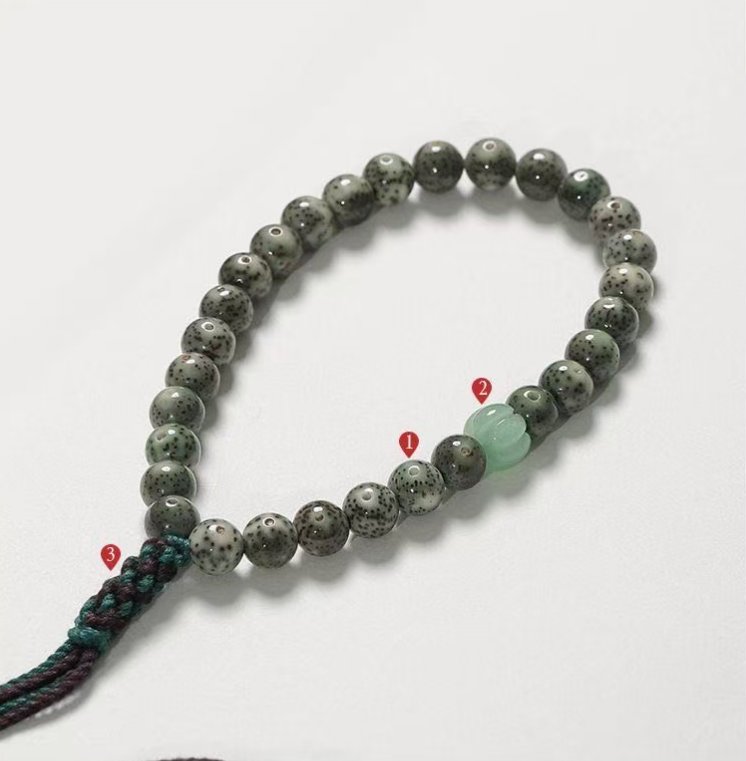 Star And Moon Bodhi Seed Beaded Bracelet