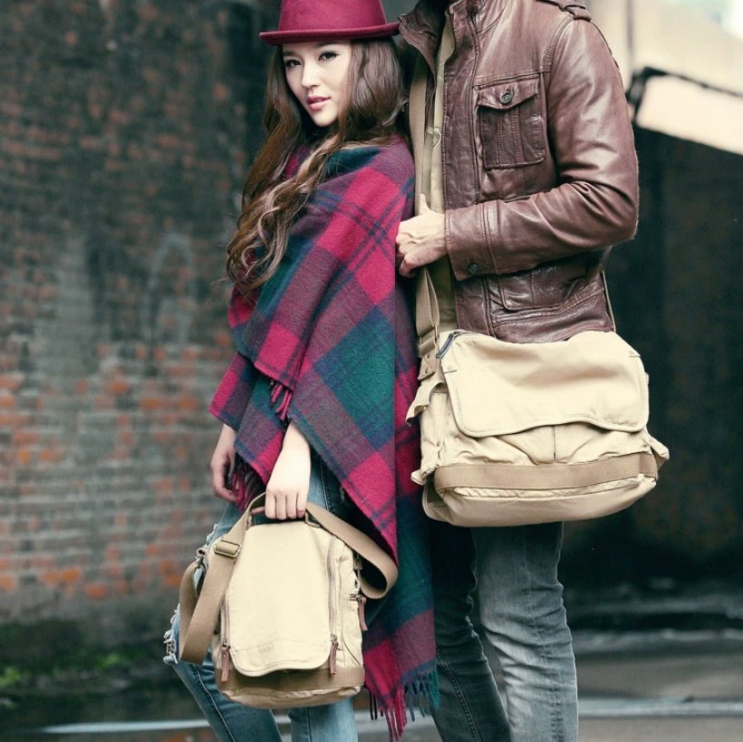 Casual Large Capacity Canvas Crossbody Bag