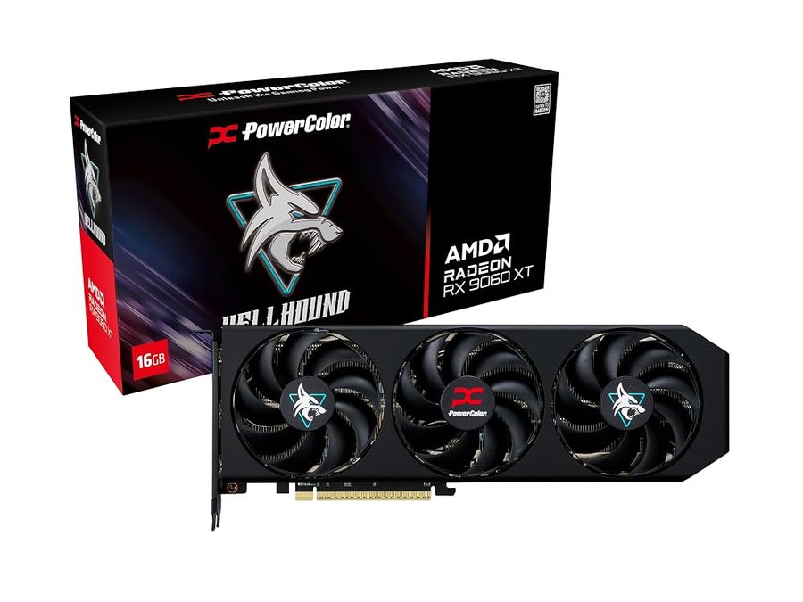 Powercolor Radeon RX 9060 XT HellHound OC 16GB GDDR6 Scheda Grafica