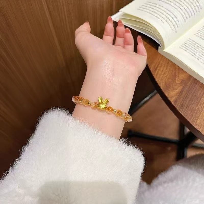Natural Yellow Tower Crystal Bracelet