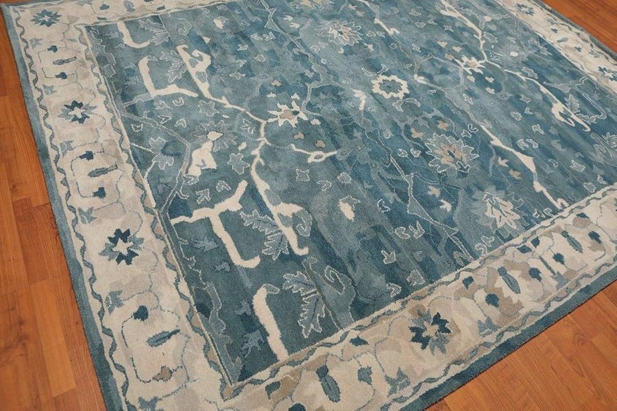 Tappeto e tappeto di lana tradizionale persiana stile orientale antico fatto a mano blu (5x8(152x244) cm)