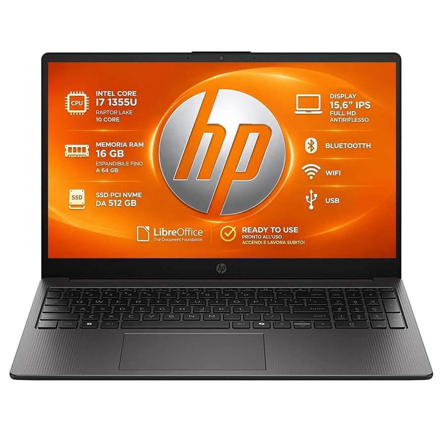 HP 250 G10 PC Portatile Intel Core i7 Display 15.6" IPS FHD antiriflesso