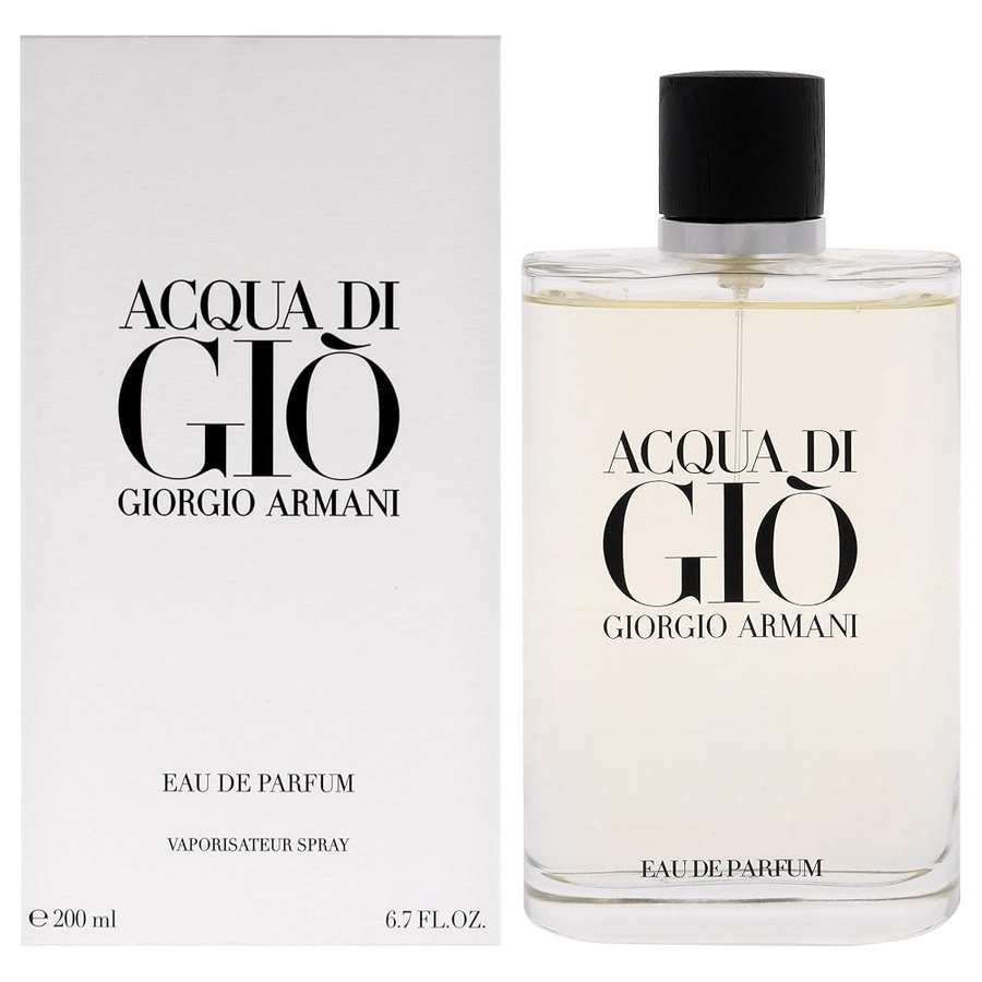GIORGIO ARMANI, Acqua di Gio Pour Homme, Eau de Parfum, Refillable, profumo da uomo, 200 ml