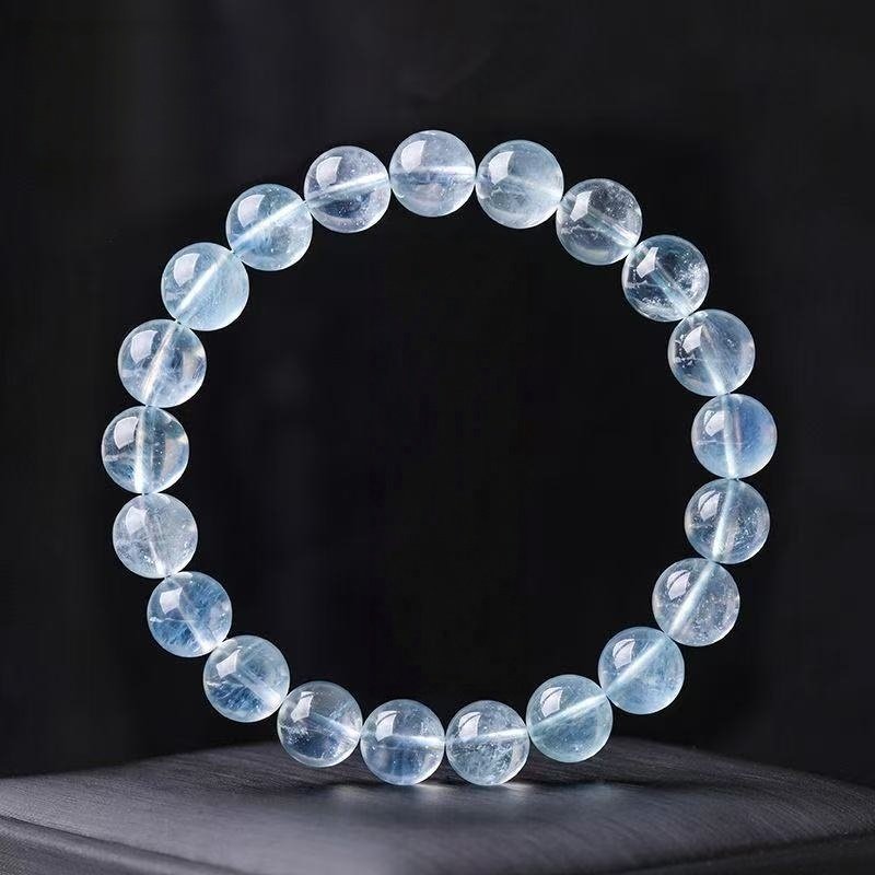 Ice Seeded Sea Blue Treasure Crystal Bracelet