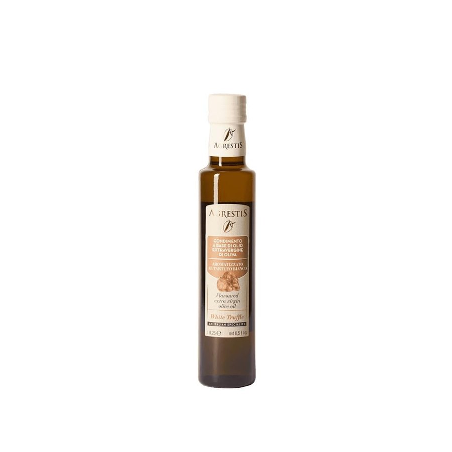 6 x 250 ml - Olio Extravergine Oliva Aromatizzato al Tartufo Bianco - Estratto a Freddo - Prodotto in Sicilia - Bottiglia 250 ml - Agrestis