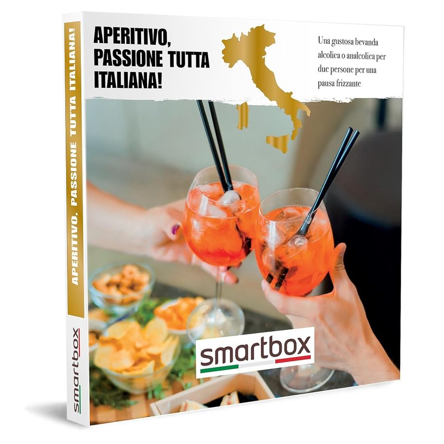 Smartbox - Cofanetto Regalo Aperitivo, Passione Tutta Italiana! - Idea Regalo per la Coppia - 1 Cocktail per 2 Persone