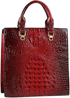 Borsa di lusso in pelle di coccodrillo per donne mature, borsa a tracolla con manico superiore di grande capacità