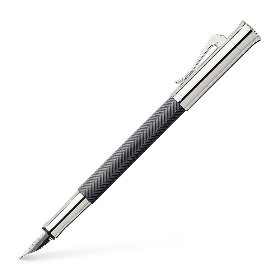 Graf von Faber-Castell - Penna stilografica Guilloche Ciselé Anthrazit F