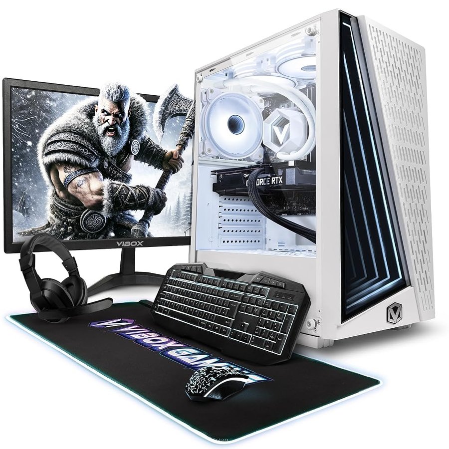 Vibox III-550 PC Gaming Completo • Schermo da 23 pollici • Intel Core i5 11400F 6 cores • AMD Radeon RX 9060 XT 16GB • 16GB RAM • 1TB SSD • Windows 11 • WiFi 6 + Bluetooth 5.4