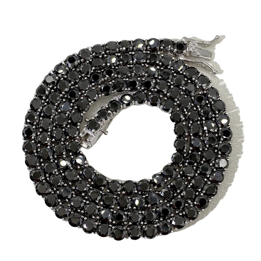 Collana tennis da donna in moissanite, collana da tennis con diamanti da 1 carato, collana da uomo in argento Sterling 925, collana da donna, collana da sposa, catena con diamanti in