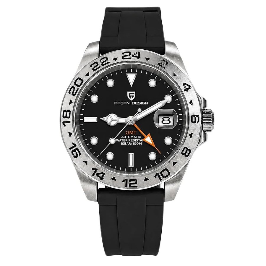 Orologi Uomo, orologio automatico, movimento giapponese, calendario luminoso impermeabile in acciaio inossidabile